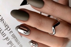 Модний дизайн нігтів з сірими кольорами