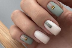 Трендовый дизайн ногтей с матовым и глянцевым покрытием для девушек