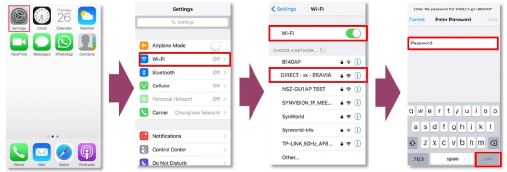 Подключения смартфона к Wi-Fi Direct
