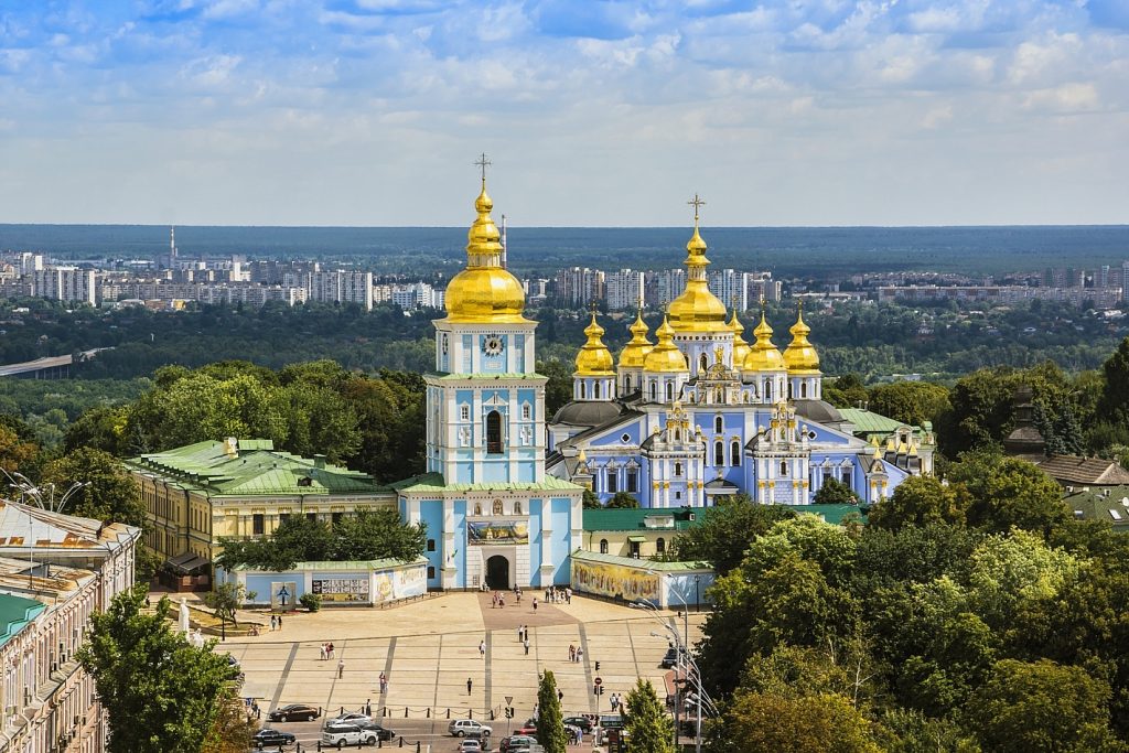 Михайловский монастырь, вид сверху
