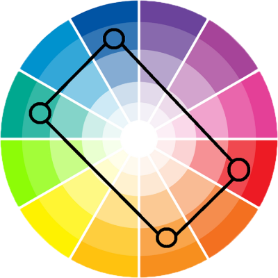 Прямоугольная схема сочетания цветов