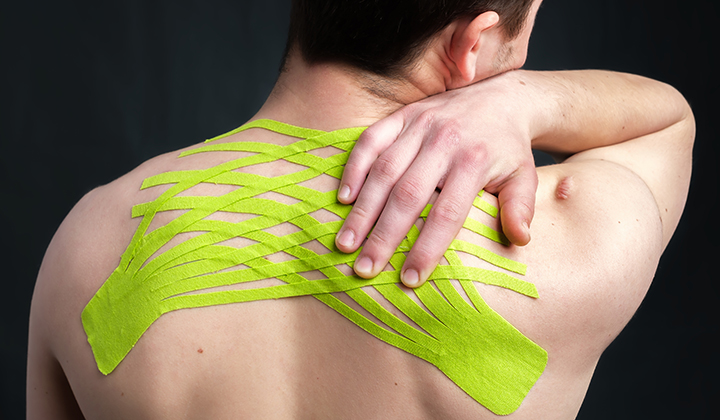 Тейпирование грудного отдела спины