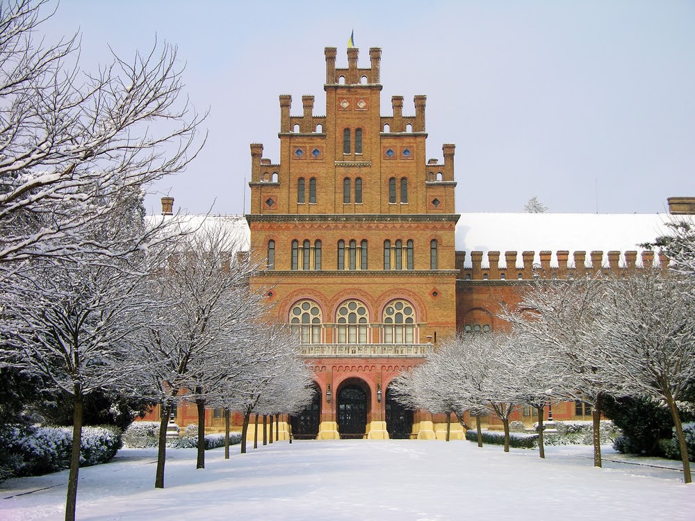 Так виглядає вкритий снігом Чернівецький університет