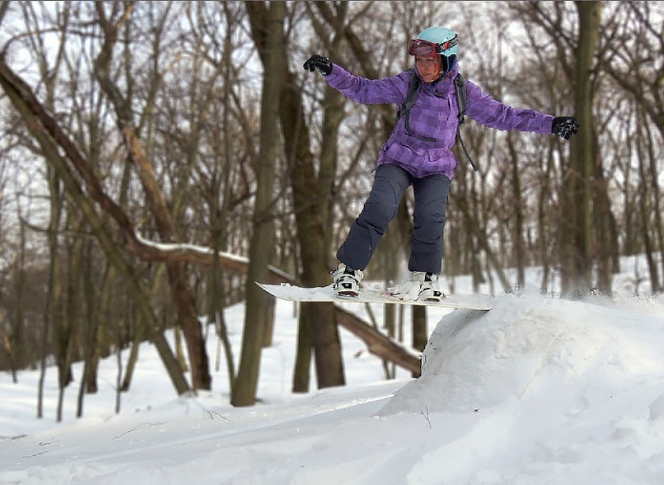 Лиса гора взимку — улюблене місце сноубордистів-початківців
