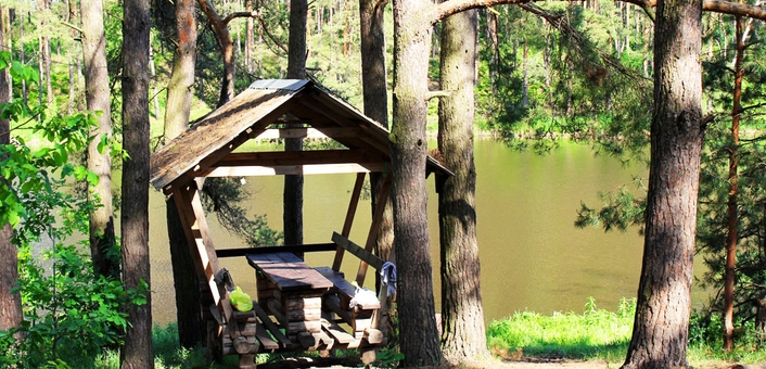Зняти альтанку на базі відпочинку «Рибальська стрілка» на березі озера у селищі Личанка під Києвом