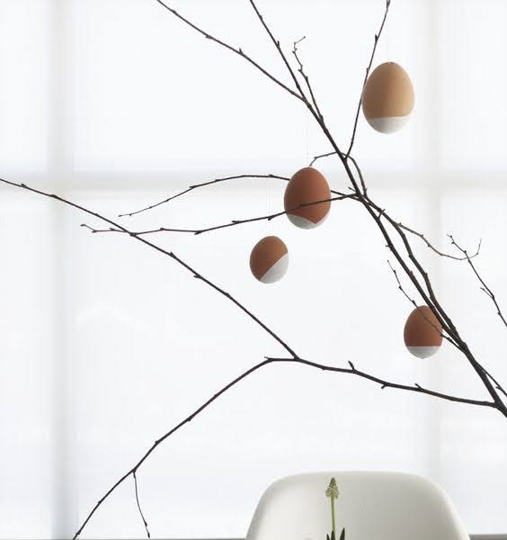 Яйца на Пасху – простой минималистичный декор