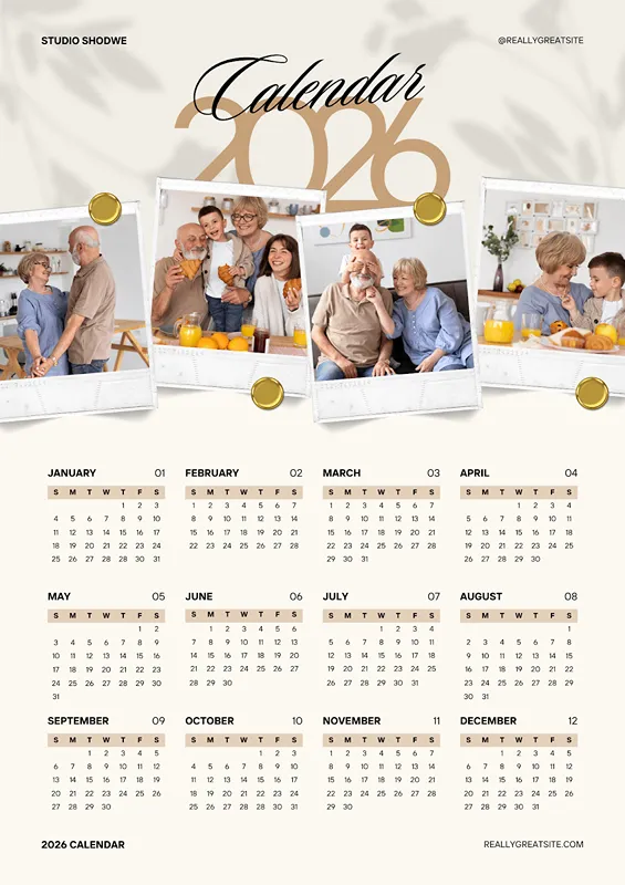 Перекидной календарь в подарок родителям на Новый год