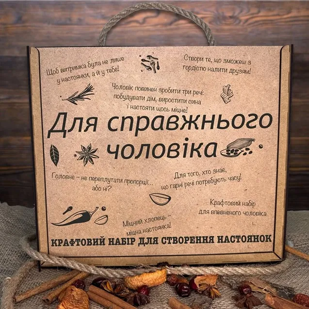 Подарунок на Новий рік для тата – крафтовий набір настоянок